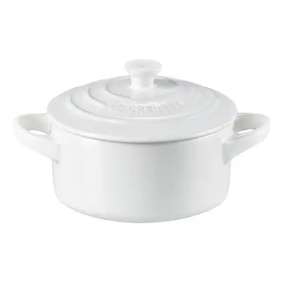 Le Creuset Stoneware Mini Round Cocotte oz White