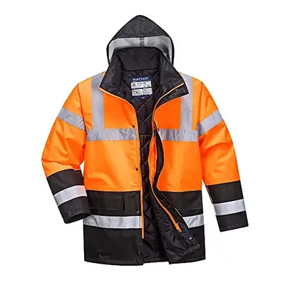 Hi-Vis Two Tone Traffic Jacket, Size: M, Colour: Orange/Black, S467OBRM