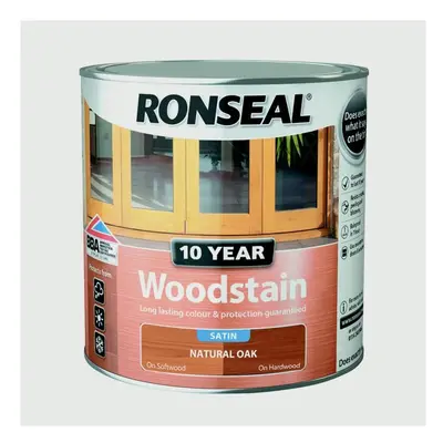 Ronseal - Year Woodstain Satin - 2.5L / Natural Oak