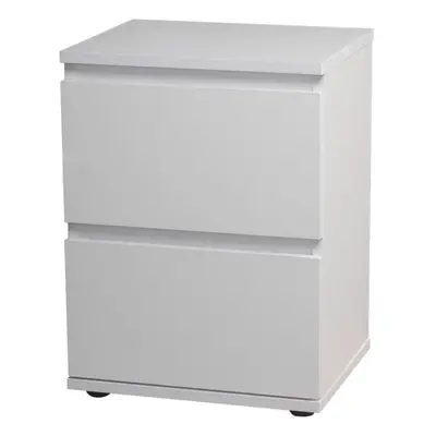 (White Carcass and White Drawers) Drawer Wooden Bedside Cabinet Side Table