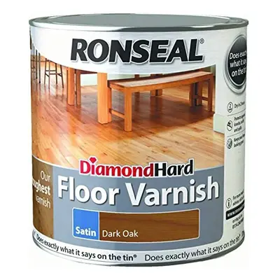 Ronseal Diamond Hard Floor Varnish Dark Oak Satin 2.5L