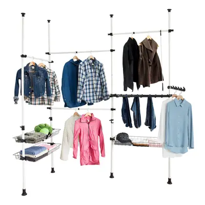 SoBuyÂ® FRG38, Adjustable Hanging Rail Clothes Rack Wardrobe Organiser