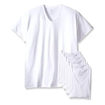 Fruit of the Loom Mens 6Pack Tall White V-Neck T-Shirts Undershirt