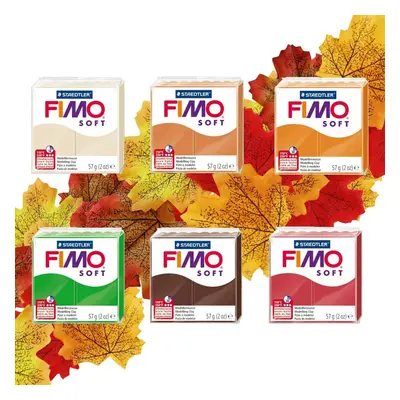 FIMO Soft Polymer Oven Modelling Clay - 57g - Autumn Tones - Set of Colours