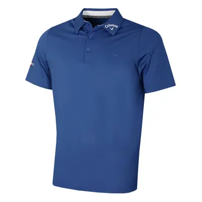 (XXL, Galaxy Blue) Callaway Golf Mens Chev Odyssey Moisture Wicking Recycled Polo Shirt