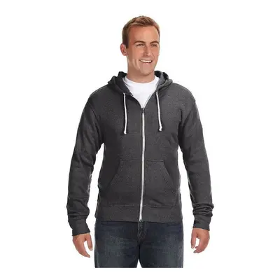 Adult Triblend Full-Zip Fleece Hooded Sweatshirt - BLAcK TRIBLEND - XS(D0102H78TUJ)