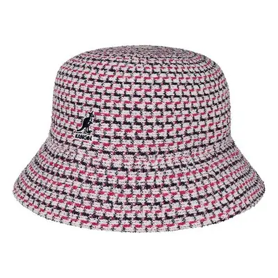 (M) Kangol Maze Jacquard Bucket Hat Fashion Winter Summer Camping Cap - White