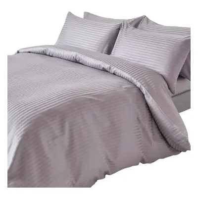 (Double, Grey) Duvet Cover with Pillowcase Thread count