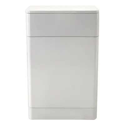 NRG 500mm Gloss White Toilet Cabinet Back To Wall Bathroom Toilet Unit Concealed Cistern Housing