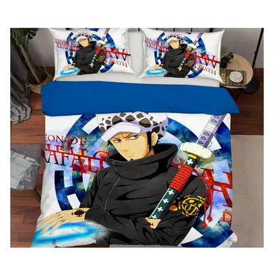 (King) 3D ONE PIECE Anime Bed Pillowcases Quilt