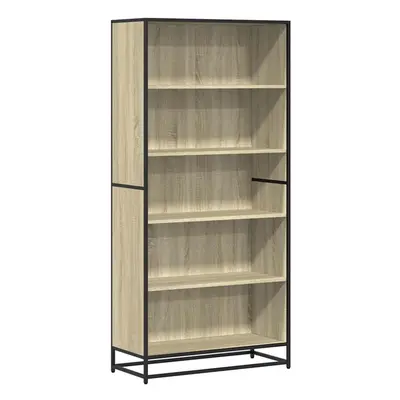 vidaXL Bookcase Bookshelf Book Rack Storage Cabinet Sonoma Oak Engineered Wood