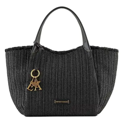 Emporio Armani Women's Shopping Bag - Y3D277 YWQ5D Straw/Raffia Black - x x cm Black centimetri 