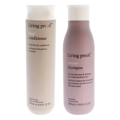 Living Proof No Frizz Conditioner and Restore Shampoo - Dry or Damaged Hair Kit by Living Proof 