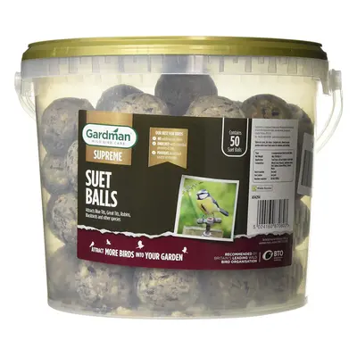 Gardman A04294 Energy Suet Fat Balls Tub Bird Food, Natural, x x cm