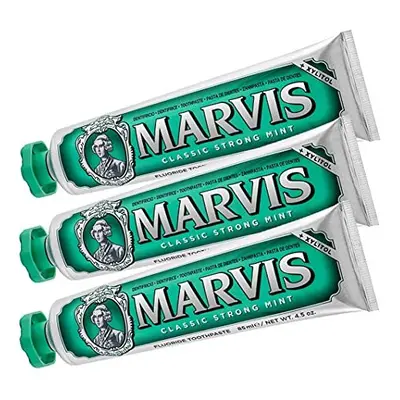 Marvis Toothpaste Classic Strong Mint 85ml, 3er Pack (3 x 85ml)