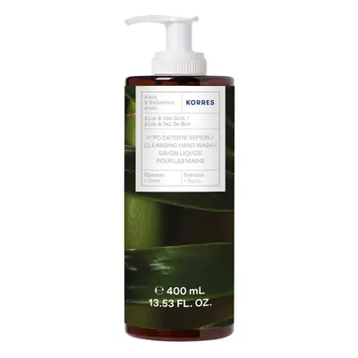 ALOE & SEA SALT Liquid Hand Soap Gentle Cleansing and Moisturizing Skin with Sea Salt Scent Sili