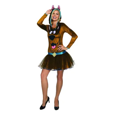 Rubies Womens Scooby Doo Hooded Costume Dress Brown Medium