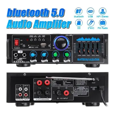 2000w Bluetooth Stereo Amplifier 220v Surround Sound Mixer Fm Aux Usb Sd Amp Home Cinema Karaoke