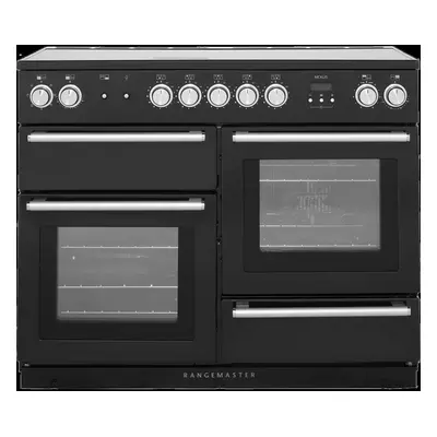 Rangemaster Nexus NEX110EIBL/C 110cm Electric Range Cooker with Induction Hob - Black / Chrome