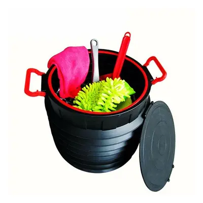 25L Car Storage Box Circular Folding TelescopicStorage BucketTrash Container Scalable Toolbox Co