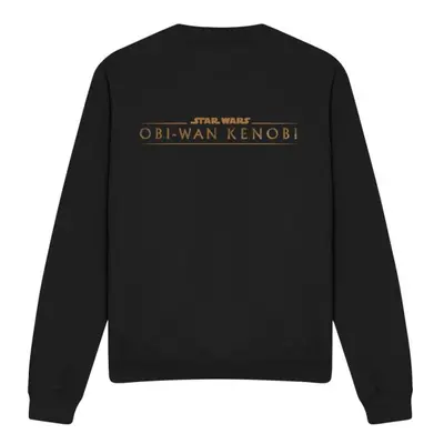 (S, Black) Star Wars Unisex Adult Obi Wan Kenobi Logo Sweatshirt