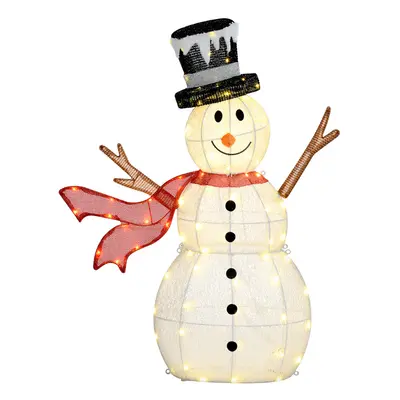 Outsunny Lighted Christmas Snowman Waterproof Outdoor Christmas Decorations