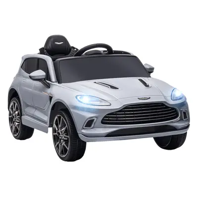 AIYAPLAY Aston Martin DBX Licensed 12V Kids Electric Car w/ Remote, Grey