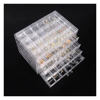 Jewellery Box for Women with Drawers,Acrylic Jewellery Box Clear Earring Storage Organiser, Jewe