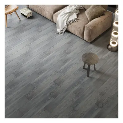 20Pcs 2.7ã¡ Grey Wood Grain Thickened PVC Flooring Tiles