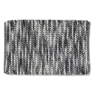 Grey Microspace Loop Bath Rug, Slip-Resistant