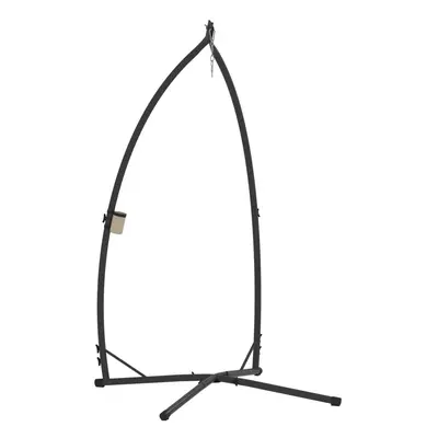 Outsunny Hammock Chair Stand, Steel Frame Hammock Stand Only, Black