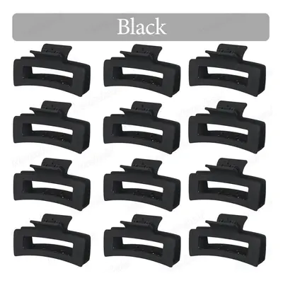 (Black, 48Pcs) 6-60Pcs Korean Women Girls Plastic Hair Claws 8.5cm Hairclip Crab Barrette Girl H