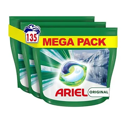 Ariel All-in-1 PODS Washing Liquid Laundry Detergent Tablets / Capsules, Washes (45 x 3), Origin