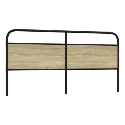 (sonoma oak, cm) vidaXL Headboard Bed Header Bedroom Bed Headboard Steel and Engineered Wood