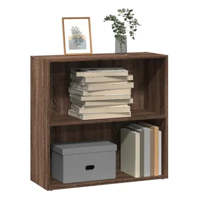 vidaXL Bookcase Brown Oak 80x30x77 cm Engineered Wood