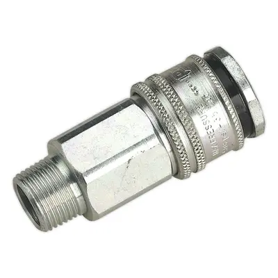 3/8" BSPT Male Coupling Body - psi Free Airflow Rate - Hardened Steel