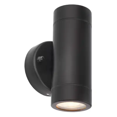 Up & Down Twin Outdoor IP44 Wall Light - x 7W GU10 LED - Matt Black