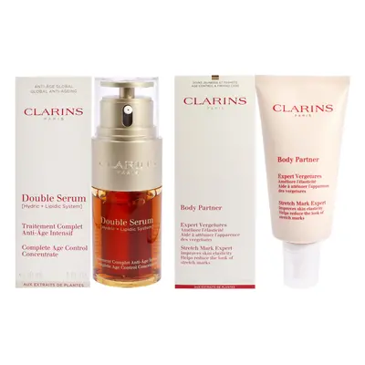 Clarins Double Serum Complete Age Control Concentrate and Body Partner Stretch Mark Expert Kit F