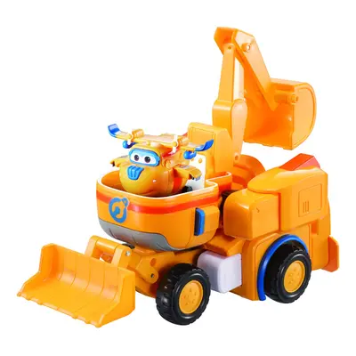 Super Wings 7"" Donnie's Dozer Playset with 2"" Transform-a-Bot Donnie Mini Figure Transforming 