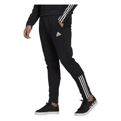 adidas Men's Essentials Matte Cut 3-Stripes Pants Black/White X-Larg