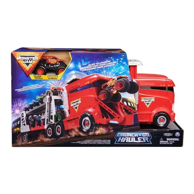 Monster Jam Official 2-in-1 Launch N Go Hauler Playset and Storage wi