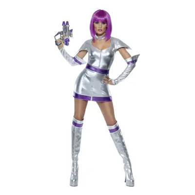 Smiffys womens Fever Space Cadet Adult Sized Costume Silver Metallic - US Size