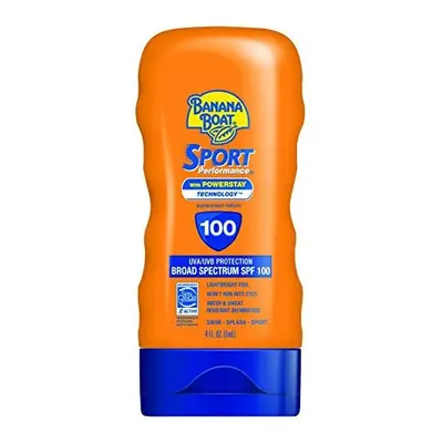 Banana Boat Sport Performance Sunscreen Lotion SPF 100, 4-ounce Bottles (Pack of 2)