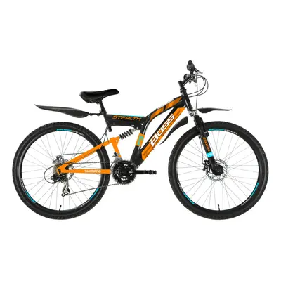 Boss Stealth Unisex Inch Front Suspension Mountain Bike Black/Orange