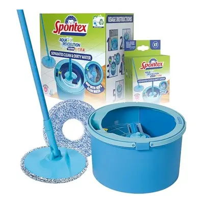 Aqua Revolution System X'tra Floor Mop and Bucket Set â Separates Clean & Dirty Water â Clea