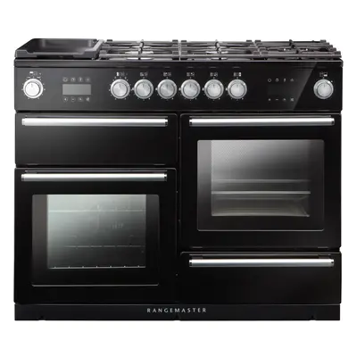 Rangemaster Nexus Steam 110cm Dual Fuel Range Cooker - Black - A Rated