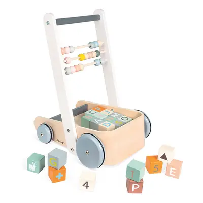 Janod Sweet Cocoon Cart with ABC blocks