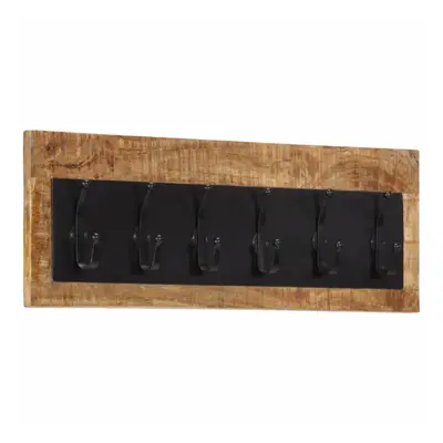 vidaXL Wall-mounted Coat Rack with Hooks Wall Coat Hook Solid Wood Mango