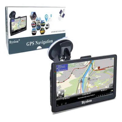 SAT NAVS for Cars, Bysion Inch Navigator Car Truck GPS Navigation System HD Touch Screen with Li