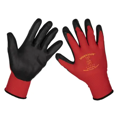 12 PAIRS Flexible Nitrile Foam Palm Gloves - - Abrasion Resistant Protection